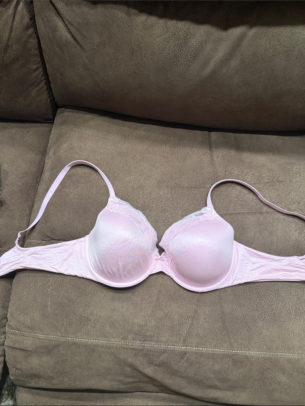 Victoria's Secret Light Pink Lace-Trim T-Shirt Bra Body perfect coverage